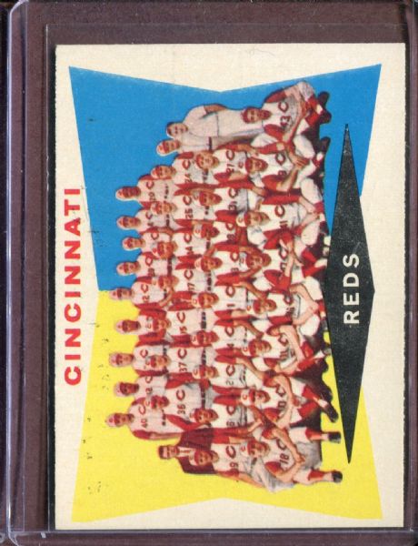 1960 Topps 164 Cincinnati Reds Team EX #D5059