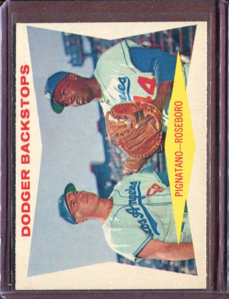1960 Topps 292 Dodger Backstops Joe Pignatano/John Roseboro EX #D5319