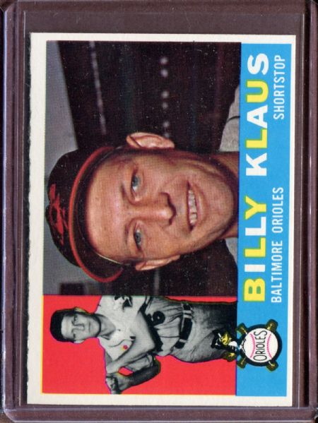 1960 Topps 406A Billy Klaus White Back EX #D5464