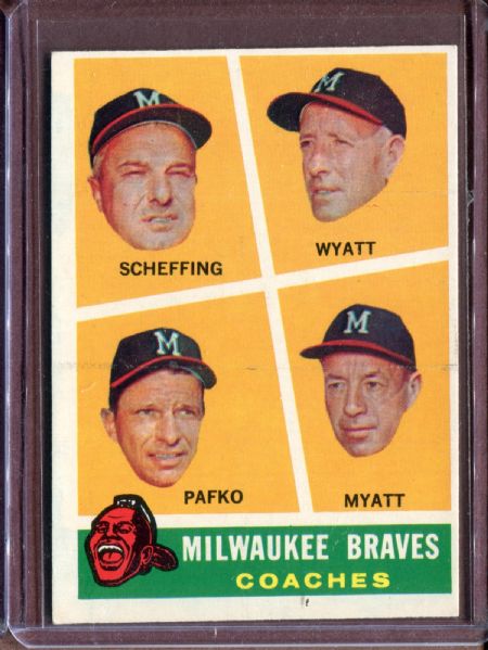 1960 Topps 464 Braves Coaches  EX #D5542