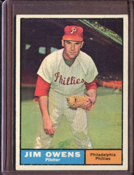 1961 Topps 341 Jim Owens EX #D5737
