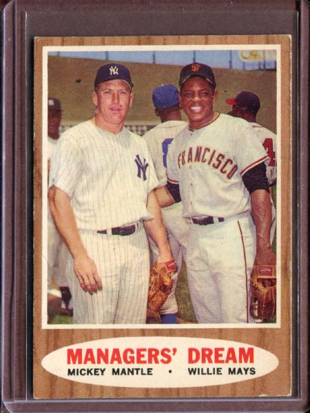 1962 Topps 18 Managers Dream Mickey Mantle/Willie Mays EX #D5824