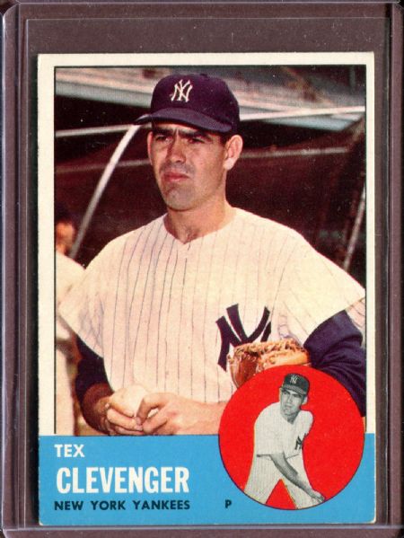 1963 Topps 457 Tex Clevenger EX #D5968