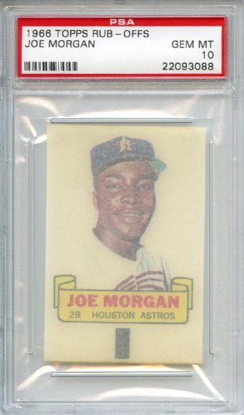 1966 Topps Rub-Offs Joe Morgan PSA GEM MT 10