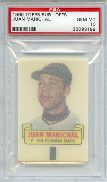 1966 Topps Rub-Offs Juan Marichal PSA GEM MT 10