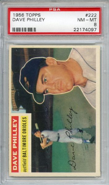 1956 Topps 222 Dave Philley PSA NM-MT 8