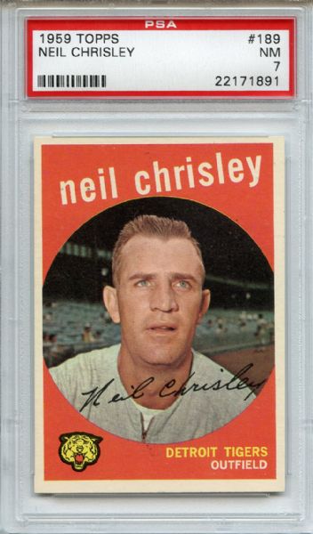 1959 Topps 189 Neil Chrisley PSA NM 7
