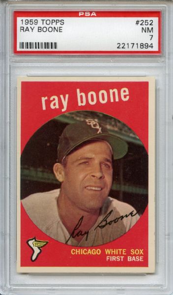 1959 Topps 252 Ray Boone PSA NM 7
