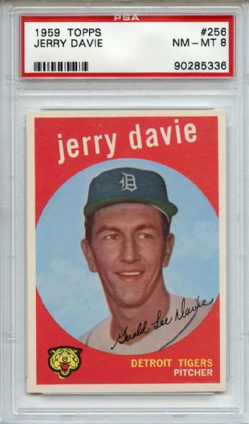 1959 Topps 256 Jerry Davie PSA NM-MT 8