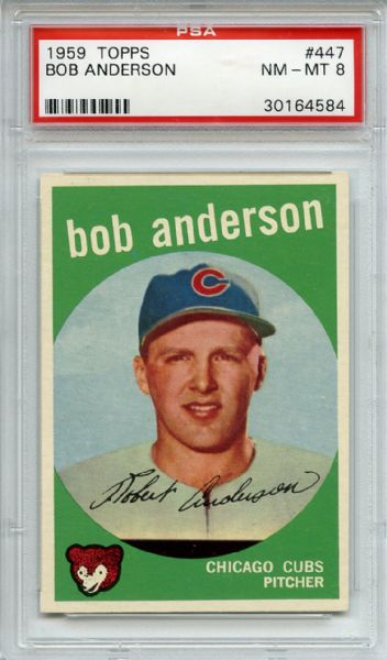 1959 Topps 447 Bob Anderson PSA NM-MT 8