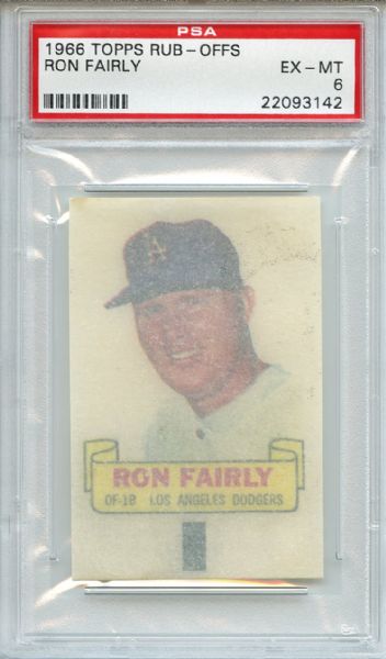 1966 Topps Rub-Offs Ron Fairly PSA EX-MT 6