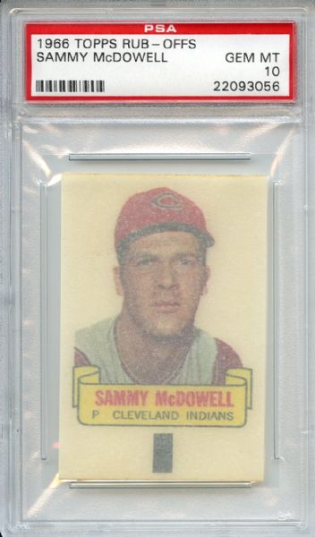 1966 Topps Rub-Offs Sammy McDowell PSA GEM MT 10