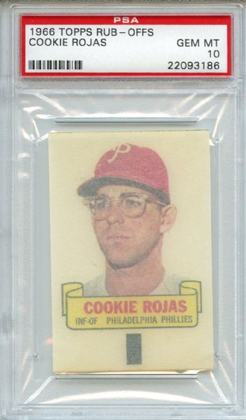 1966 Topps Rub-Offs Cookie Rojas PSA GEM MT 10