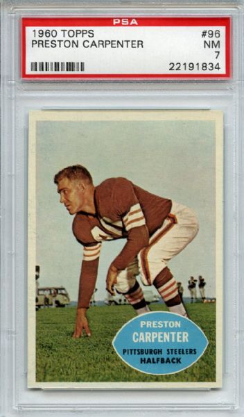 1960 Topps 96 Preston Carpenter PSA NM 7
