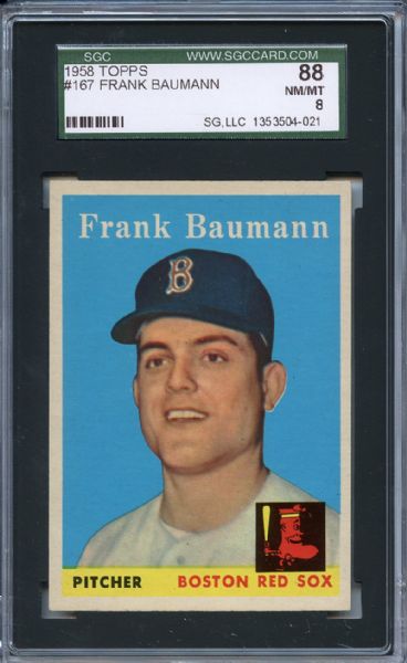 1958 Topps 167 Frank Baumann SGC NM/MT 88 / 8