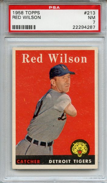 1958 Topps 213 Red Wilson PSA NM 7