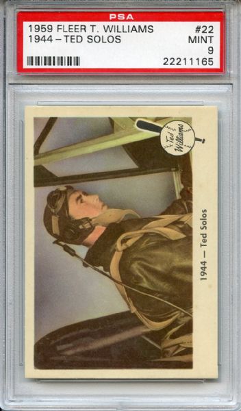 1959 Fleer 22 Ted Williams 1944 Ted Solos PSA MINT 9