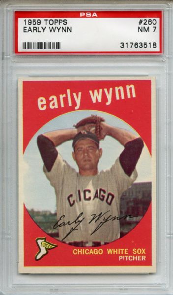 1959 Topps 260 Early Wynn PSA NM 7