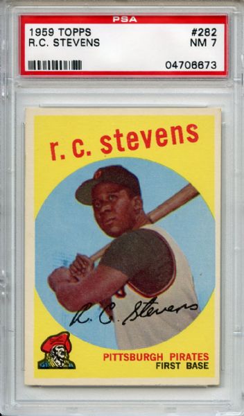 1959 Topps 282 R. C. Stevens PSA NM 7