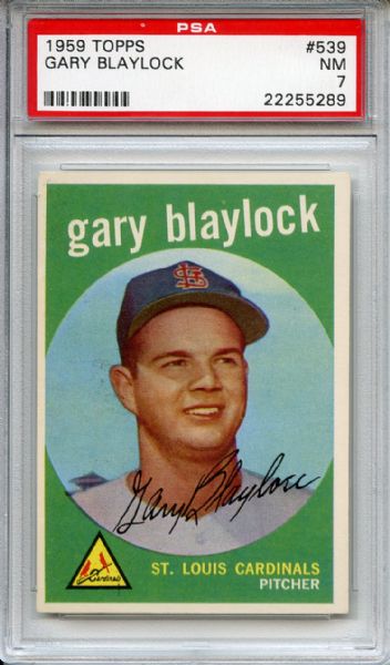 1959 Topps 539 Gary Blaylock PSA NM 7