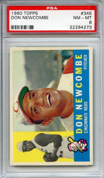 1960 Topps 345 Don Newcombe PSA NM-MT 8