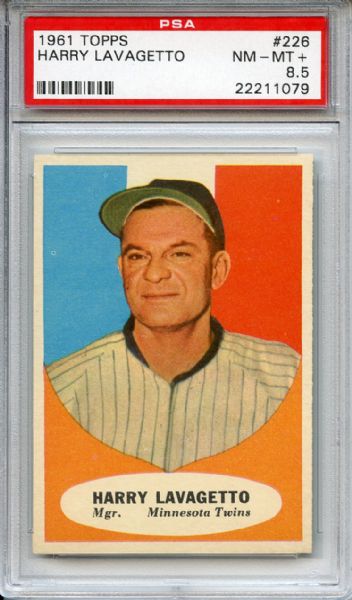 1961 Topps 226 Harry Lavagetto PSA NM-MT+ 8.5