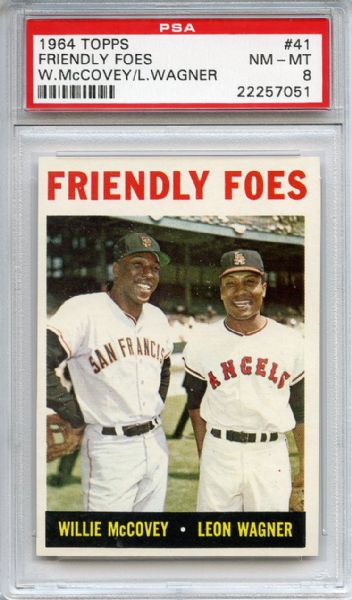 1964 Topps 41 Friendly Foes Willie McCovey PSA NM-MT 8