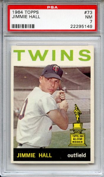 1964 Topps 73 Jimmie Hall PSA NM 7