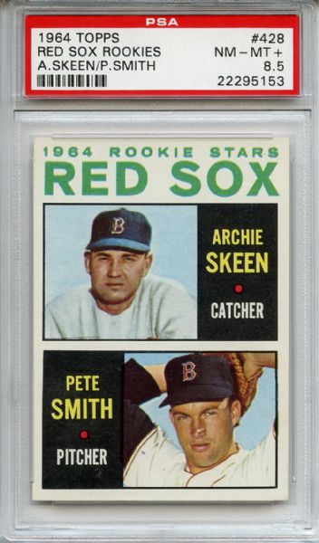 1964 Topps 428 Boston Red Sox Rookies PSA NM-MT+ 8.5
