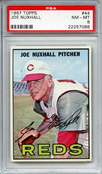 1967 Topps 44 Joe Nuxhall PSA NM-MT 8