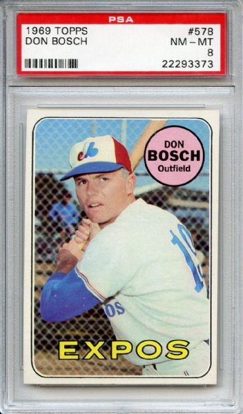 1969 Topps 578 Don Bosch PSA NM-MT 8