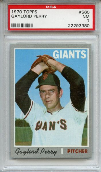 1970 Topps 560 Gaylord Perry PSA NM 7