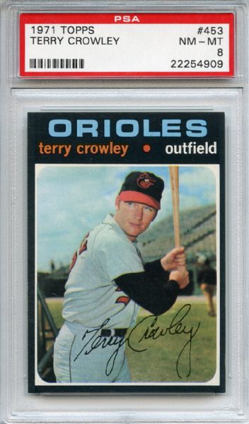 1971 Topps 453 Terry Crowley PSA NM-MT 8