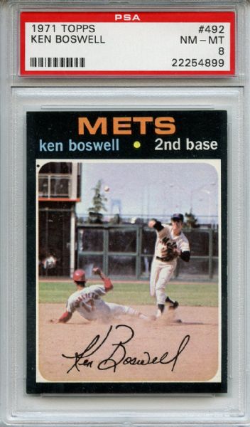 1971 Topps 492 Ken Boswell PSA NM-MT 8