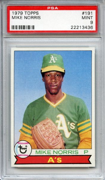 1979 Topps 191 Mike Norris PSA MINT 9