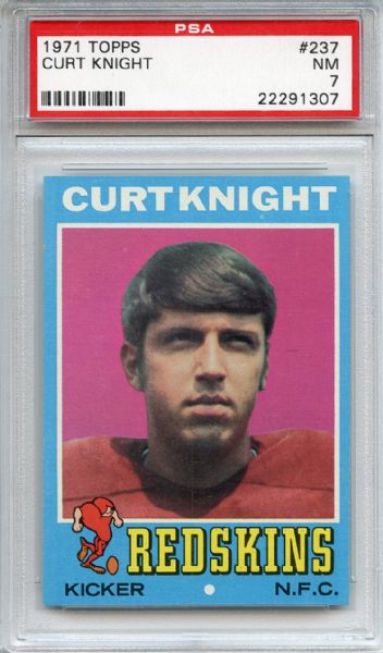 1971 Topps 237 Curt Knight PSA NM 7