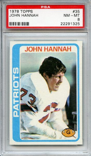1978 Topps 35 John Hannah PSA NM-MT 8