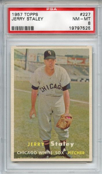 1957 Topps 227 Jerry Staley PSA NM-MT 8