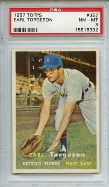 1957 Topps 357 Earl Torgeson PSA NM-MT 8