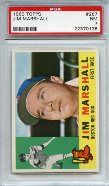 1960 Topps 267 Jim Marshall PSA NM 7