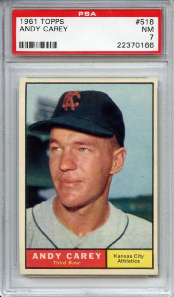 1961 Topps 518 Andy Carey PSA NM 7