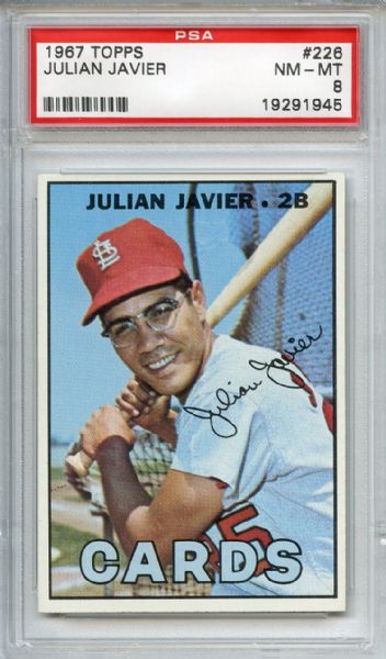 1967 Topps 226 Julian Javier PSA NM-MT 8