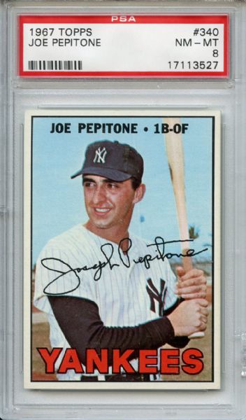 1967 Topps 340 Joe Pepitone PSA NM-MT 8