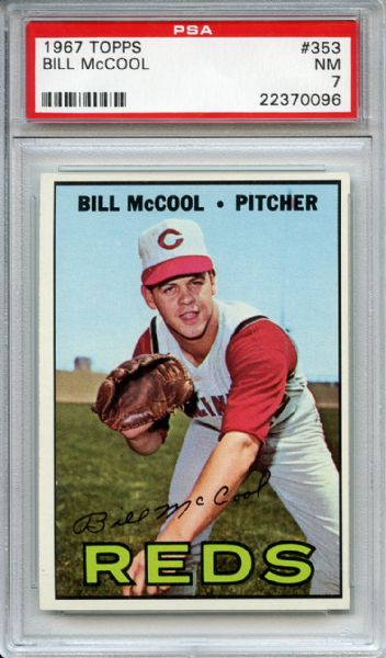 1967 Topps 353 Bill McCool PSA NM 7