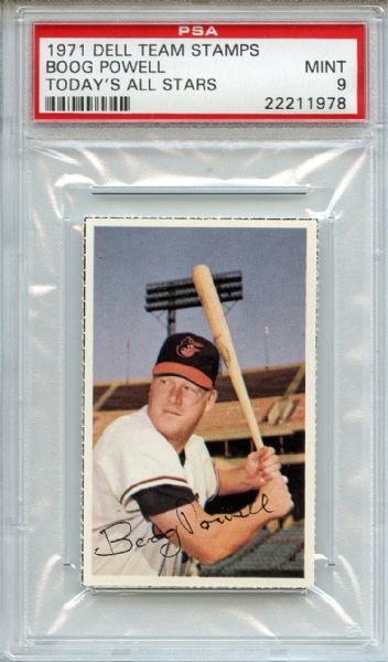 1971 Dell Team Stamps Today's All Stars Boog Powell PSA MINT 9
