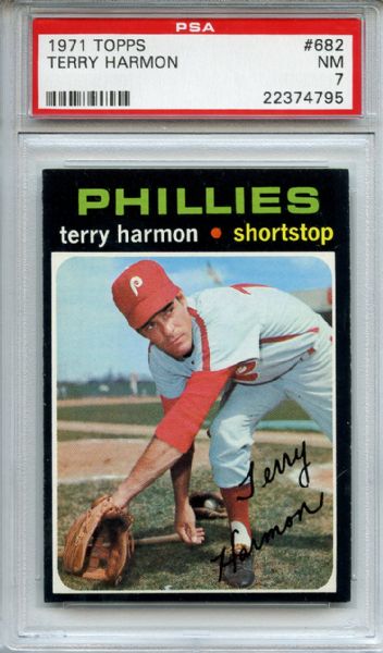 1971 Topps 682 Terry Harmon PSA NM 7