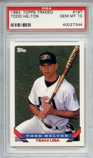 1993 Topps Traded 19T Todd Helton RC PSA GEM MT 10