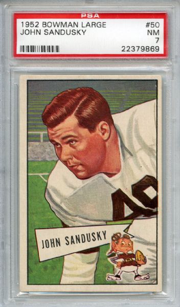 1952 Bowman Large 50 John Sandusky PSA NM 7