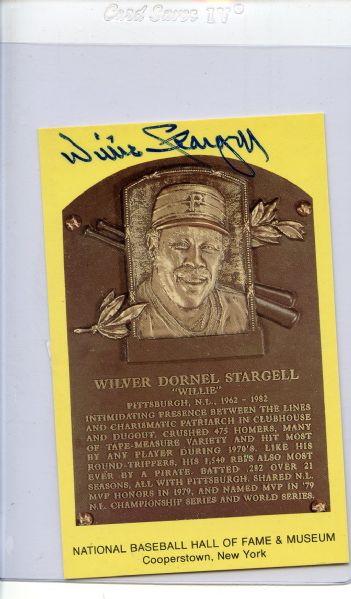 Willie Stargell Signed HOF Postcard PSA/DNA w/COA