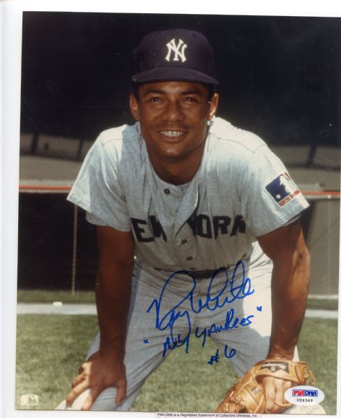 Roy White NY Yankees # 6 Signed 8 x 10 Photograph PSA/DNA w/COA